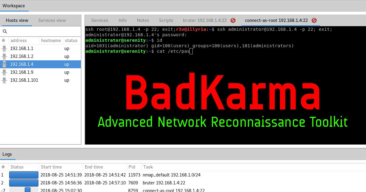 BadKarma - Advanced Network Reconnaissance Toolkit