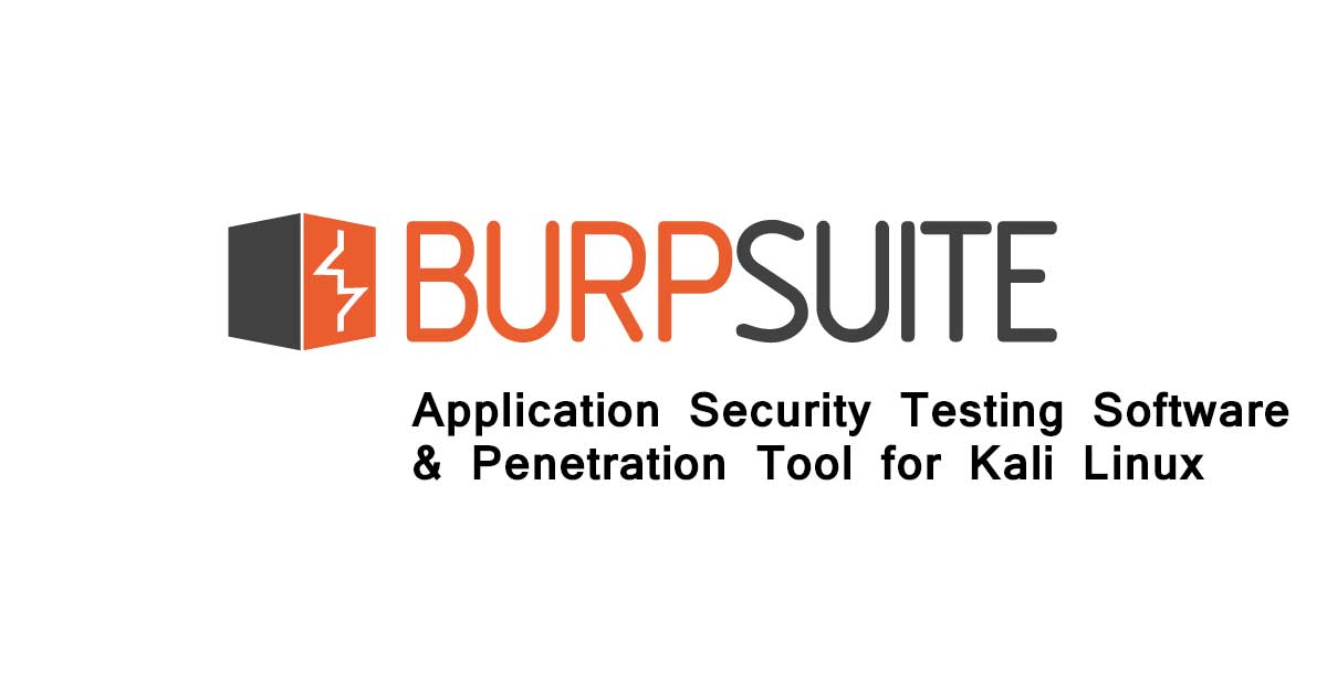 Burp Suite - Application Security Testing Software & Penetration Tool for Kali Linux