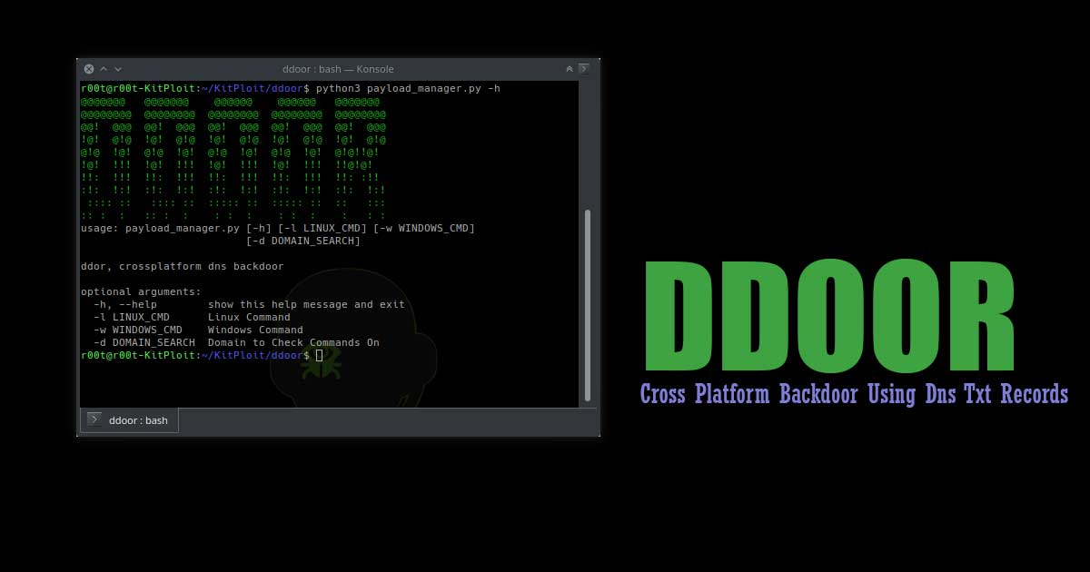 Ddoor - Cross Platform Backdoor Using Dns Txt Records