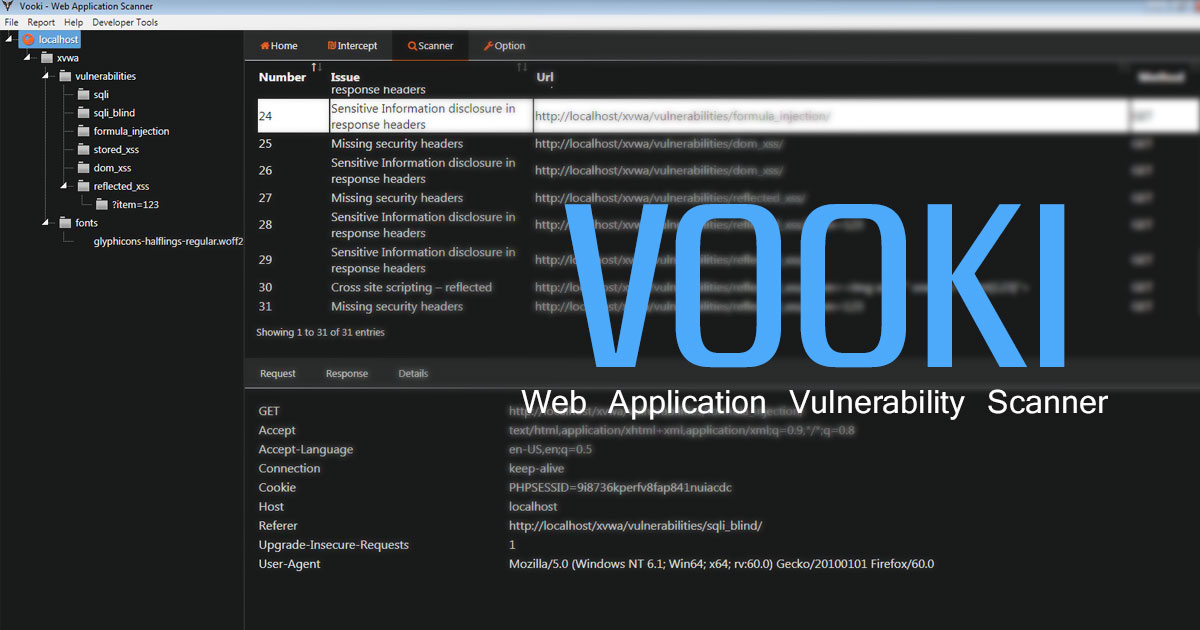 VOOKI - Web Application Vulnerability Scanner