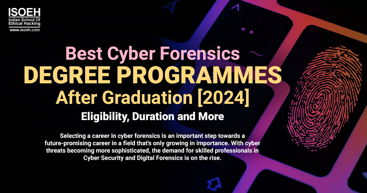 Best Cyber Forensics Degree Programmes After Graduation [2024]: Eligibility, Duration and More