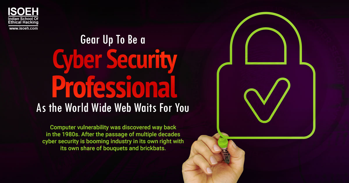 Gear Up To Be a Cyber Security Professional, As the World Wide Web Waits For You