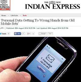 Personal data getting to wrong hands from old mobile phones