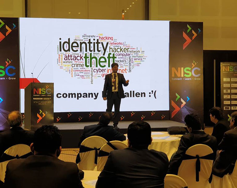 Only the hackers can fight against hackers. A small quick-fire pitching session at 'Nasscom International SME Conclave 2019' by ISOEH attended by 1000+ people.