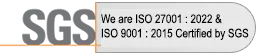 We are ISO 27001 : 2022 & ISO 9001 : 2015 Certified by SGS