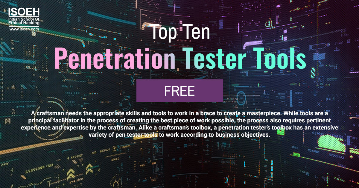 Top Ten Penetration Tester Tools (Free)